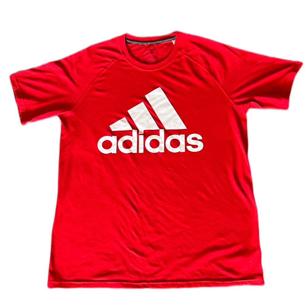 Red Adidas Big Logo Ultimate T Shirt Men’s L
